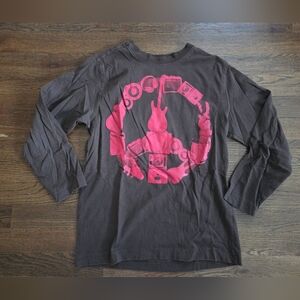 Crazy 8 Boys M 7/8 "Peace Music" Brown Tee